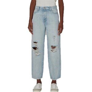 7 For All Mankind Womens Balloon Distressed Denim Ankle Jeans